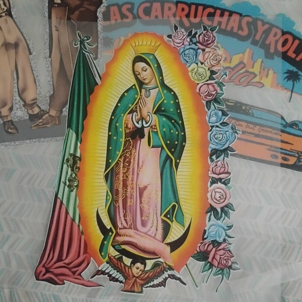 Vintage 1980's " Virgen Guadalupe" - Heat Transfer Patch - Rare